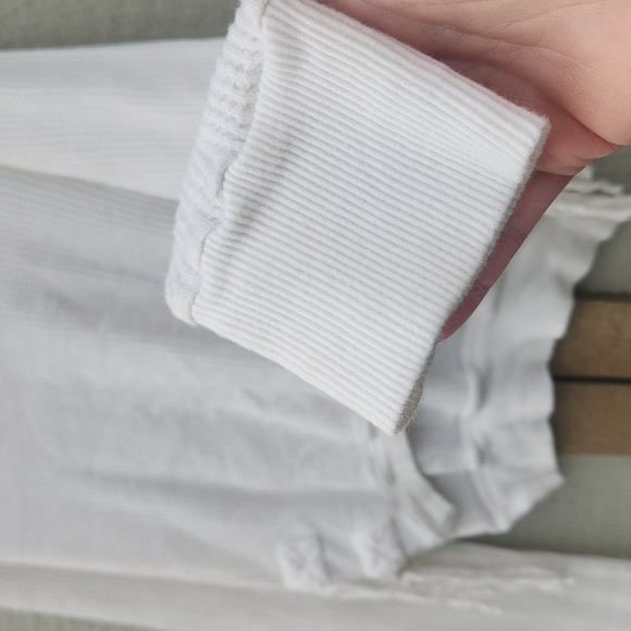 Free People One Thermal Waffle Boho Flair CozyCore Lace Up Side Sweater Small - Picture 5 of 5